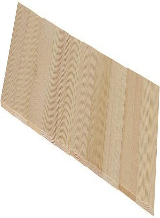 Urooz 5 Pieces Natural Pine Wood Rectangle Board Panel for Arts Craft - inch [12x5] - Image 5
